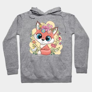 Floral Fox: Sweetness in Nature Hoodie